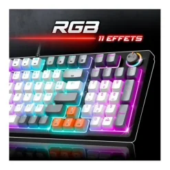 New Clavier mécanique gamer RGB XPERT K350 switch marron Clavier Gaming|Clavier Pc