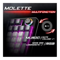 New Clavier mécanique gamer RGB XPERT K350 switch marron Clavier Gaming|Clavier Pc
