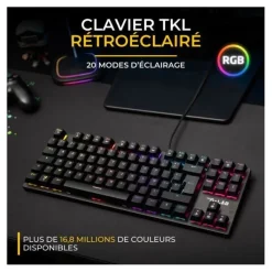Best Clavier mécanique gamer MERCURY switch rouge Clavier Gaming|Clavier Pc