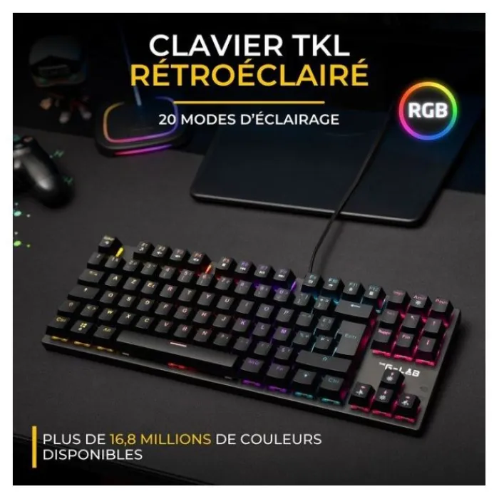 Best Clavier mécanique gamer MERCURY switch rouge Clavier Gaming|Clavier Pc