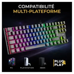 Best Clavier mécanique gamer MERCURY switch rouge Clavier Gaming|Clavier Pc