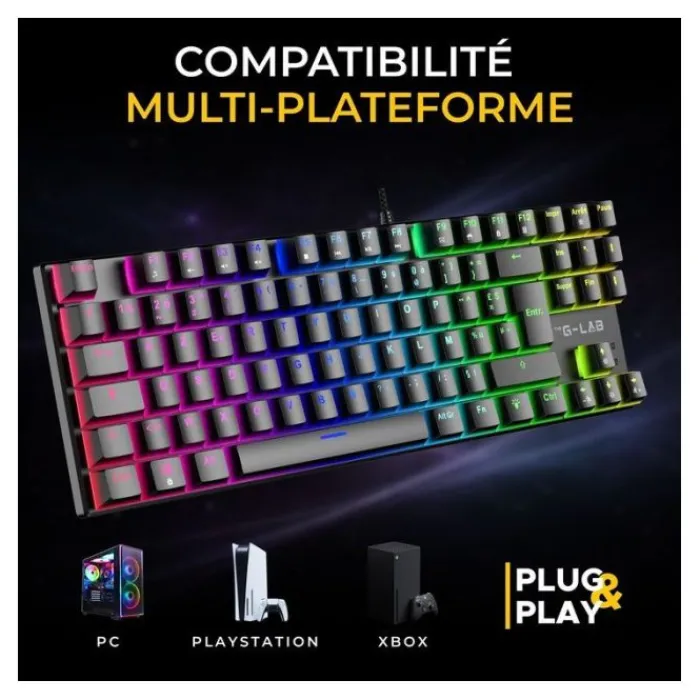 Best Clavier mécanique gamer MERCURY switch rouge Clavier Gaming|Clavier Pc