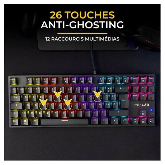 Best Clavier mécanique gamer MERCURY switch rouge Clavier Gaming|Clavier Pc