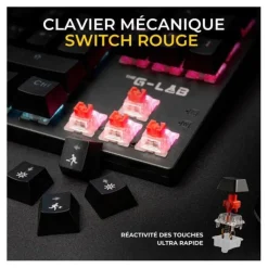 Best Clavier mécanique gamer MERCURY switch rouge Clavier Gaming|Clavier Pc