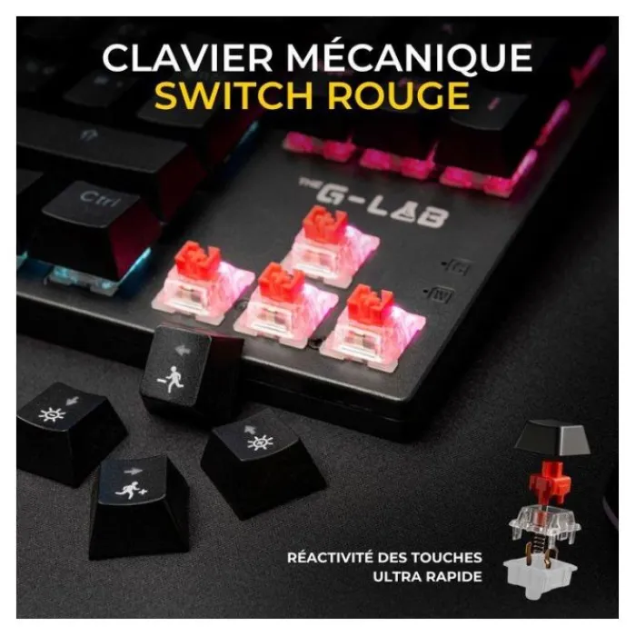 Best Clavier mécanique gamer MERCURY switch rouge Clavier Gaming|Clavier Pc
