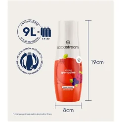 New Concentré GRENADINE SANS SUCRE 440ML Concentré Soda, Bouteille