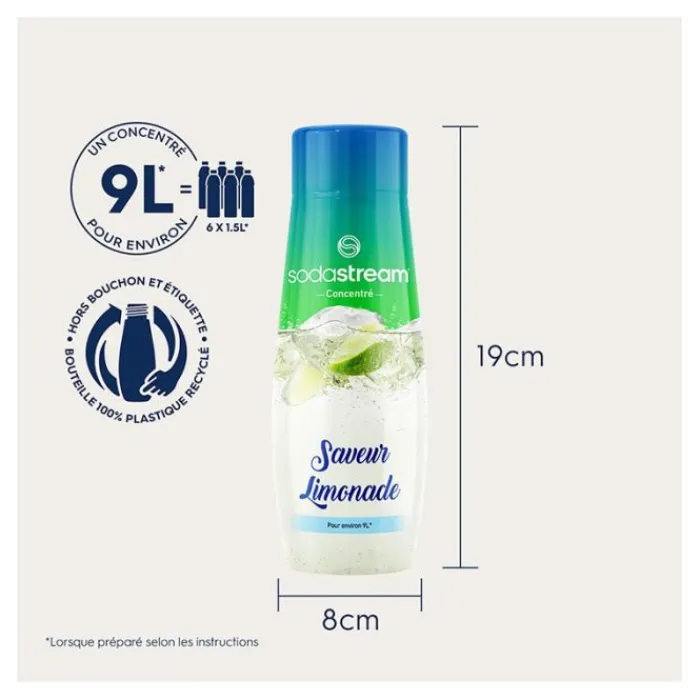 Sale Concentré LIMONADE 440ML Concentré Soda, Bouteille
