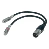 Outlet Cordon 2 RCA FEMELLE/ 1 XLR MALE Câble Jack, Fibre Optique