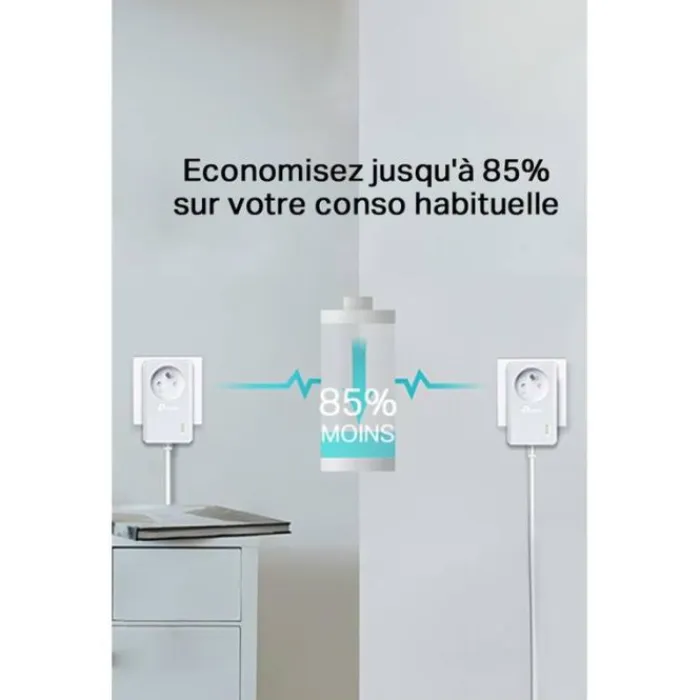 Hot CPL DUO TP-Link AV600 Mbps avec prise intégrée - TL-PA4015PKIT Prise Cpl