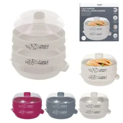 Sale Cuit vapeur double spécial micro ondes Ustensiles De Cuisine