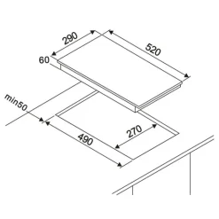 New Domino induction IH 2 TB1FZ 373C Plaque D'Appoint, Domino