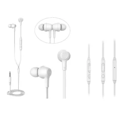 Hot Ecouteurs filaires EDI01 BLC intra micro blanc Écouteurs Filaires
