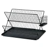 Hot Egouttoir métal noir pliable Ustensiles De Cuisine