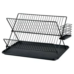 Hot Egouttoir métal noir pliable Ustensiles De Cuisine