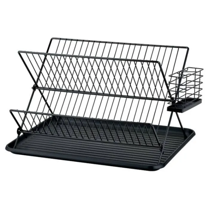 Hot Egouttoir métal noir pliable Ustensiles De Cuisine