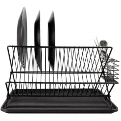 Hot Egouttoir métal noir pliable Ustensiles De Cuisine