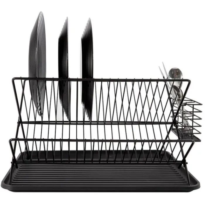 Hot Egouttoir métal noir pliable Ustensiles De Cuisine