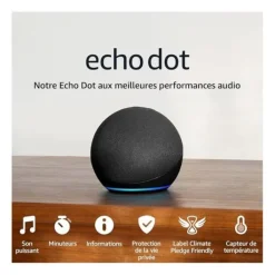 Sale Enceinte connectée ECHO DOT 5ème génération noire Assistants Vocaux