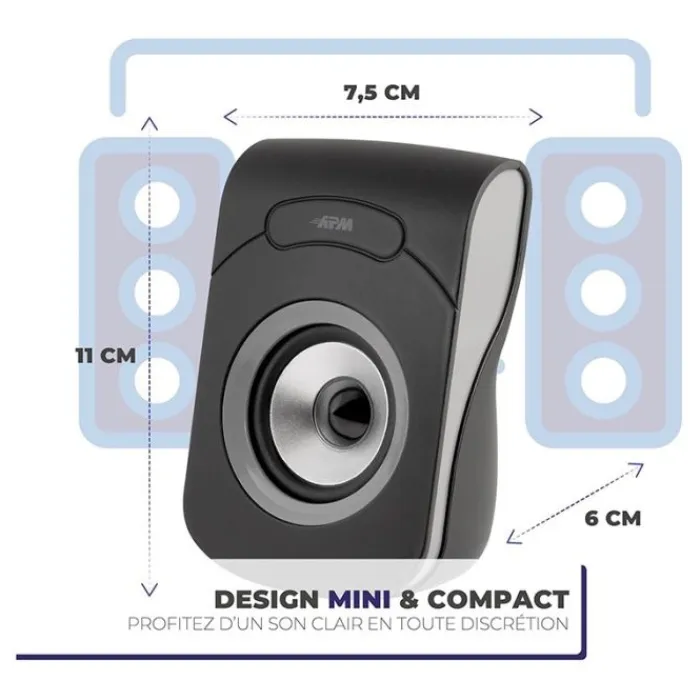 Discount Enceintes Filaires USB 2.0 - Duo Haut-Parleurs PC Enceinte Pc, Webcam