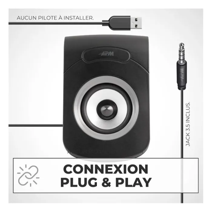 Discount Enceintes Filaires USB 2.0 - Duo Haut-Parleurs PC Enceinte Pc, Webcam
