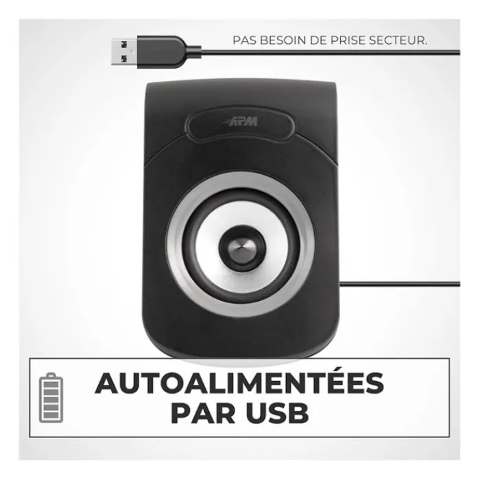 Discount Enceintes Filaires USB 2.0 - Duo Haut-Parleurs PC Enceinte Pc, Webcam