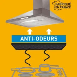 Hot Filtre anti-odeurs 57 x 47 cm Filtre Hotte