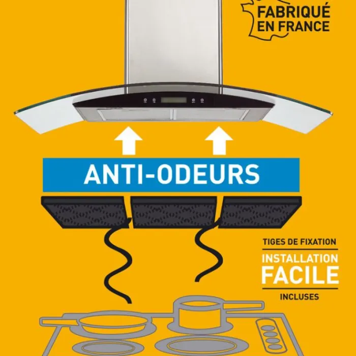 Best Filtre à charbon universel avec fixation ELECTRODEPOT Filtre Hotte
