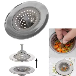 Online Filtre d'évier silicone & inox 6cm Lingette, Balai, Détergent