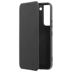 Outlet Folio SAMSUNG S23 Noir Fermeture aimanté Coque, Verre Trempé, Étui