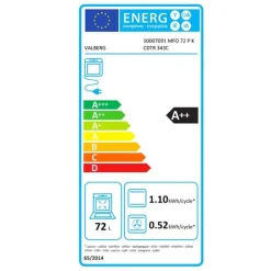 Four chaleur tournante MFO 72 P K CDTR 343C Four Pyrolyse|Four Encastrable