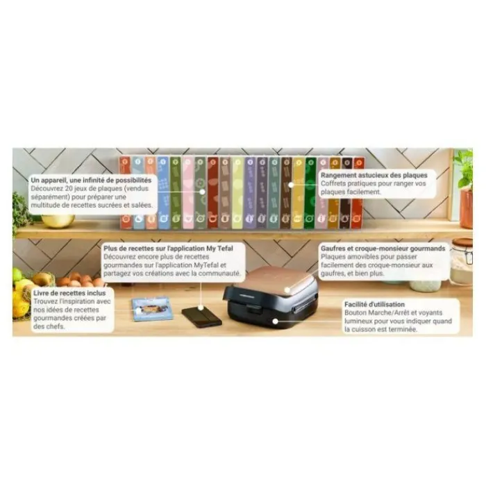 Clearance Gaufrier + Croque-monsieur Snack collection - SW863J Croque Monsieur, Gaufrier