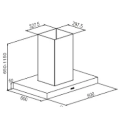 Clearance Hotte îlot HIB 90 TVK ARSC Hotte Décorative