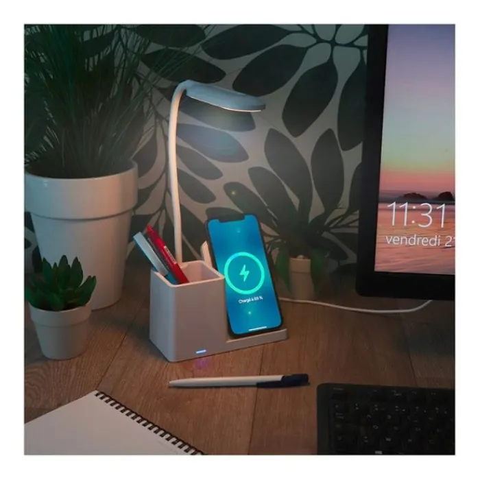 Clearance Lampe de bureau avec support charge par induction Fournitures De Bureau