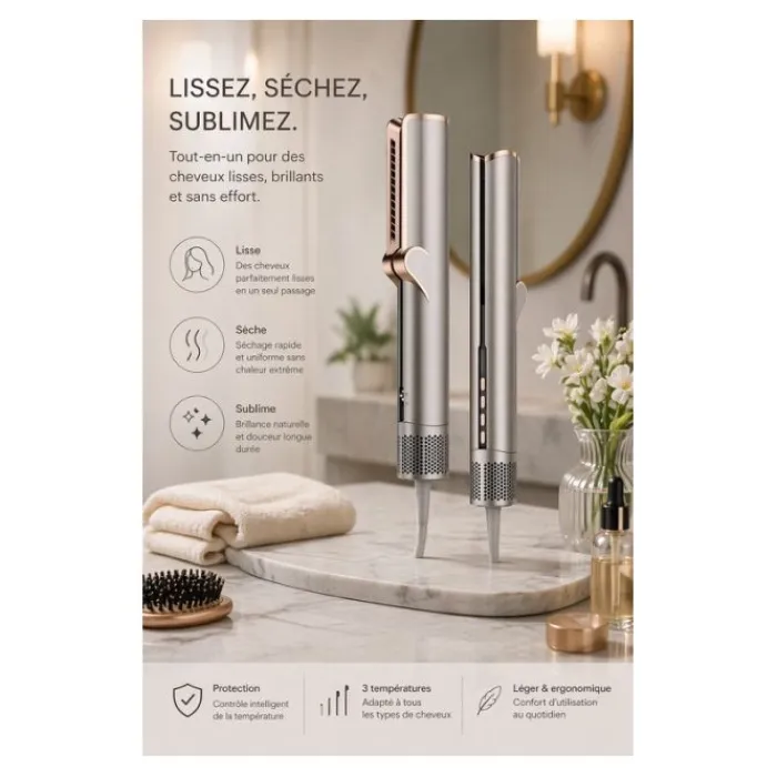 Sale Lisseur séchant 2en1 LISS'AIR Lisseur