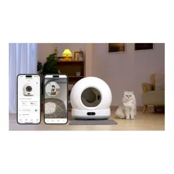 Hot Litière auto nettoyante 72L avec caméra Produits Animaux