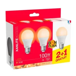 Online Lot de 3 Ampoules E27 100W 3000K Led, Ampoules