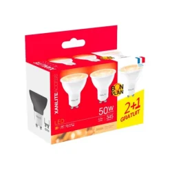 Clearance Lot de 3 Ampoules GU10 345LM 3000K Led, Ampoules