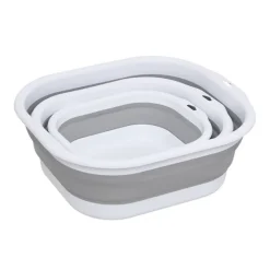 Outlet Lot de 3 bassines rétractables 3-5-10 L Séchoir, Corbeille À Linge
