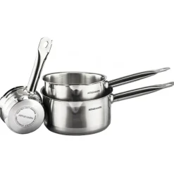 Best Lot de 3 casseroles 14,18 et 20cm tous feux dont induction Casserole