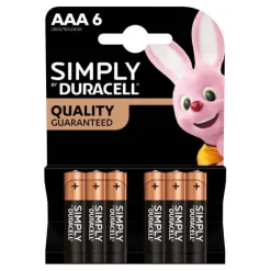 Discount Lot de 6 Piles Simply AAA - LR03 Pile - Chargeur