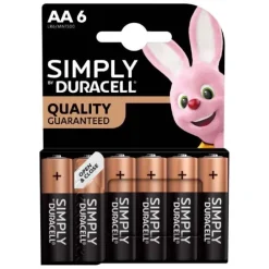 Hot Lot de 6 Piles Simply AA - LR06 Pile - Chargeur