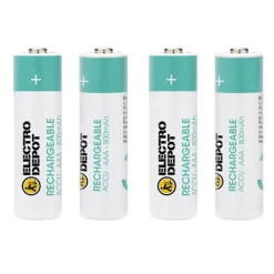 Best Lot de 4 Piles rechargeables ELECTRO DÉPÔT AAA - LR03 800MAH Pile - Chargeur