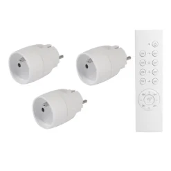 Online Lot de 3 prises Télécommandées Blanches Prise, Multiprise, Rallonge
