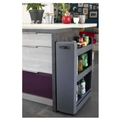 Sale Meuble à roulettes 3 niveaux anthracite Mobilier, Décoration