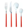 Clearance Ménagère 24 pièces coloris rouge Vaisselle, Linge De Table