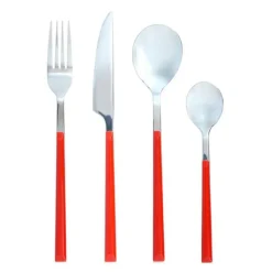 Clearance Ménagère 24 pièces coloris rouge Vaisselle, Linge De Table