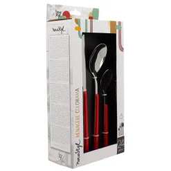 Clearance Ménagère 24 pièces coloris rouge Vaisselle, Linge De Table