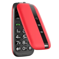 Clearance Mobile K43 4G à clapet Rouge Téléphone Mobile