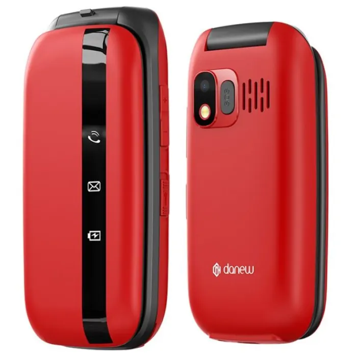 Clearance Mobile K43 4G à clapet Rouge Téléphone Mobile
