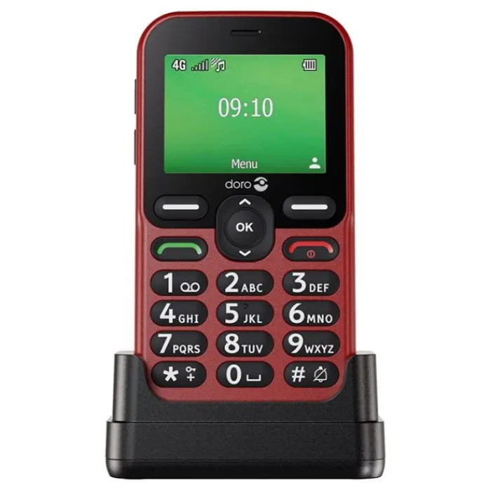 New Mobile Leva E10s 4G Rouge Sénior Téléphone Mobile